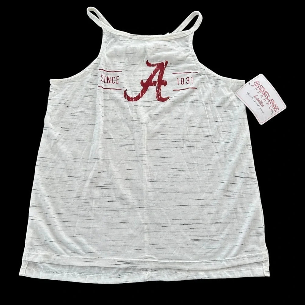 NWT Sideline Apparel ladies Medium Alabama Halter Tank Top Football Crimson Tide